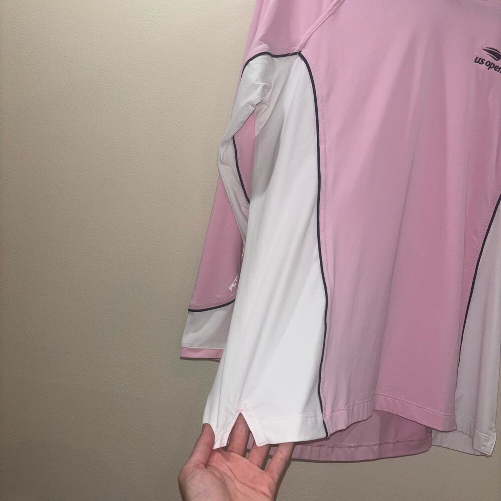 Peter Millar US Open Performance Pullover Hoodie –Pink, White & Navy –Size Large - Picture 12 of 15